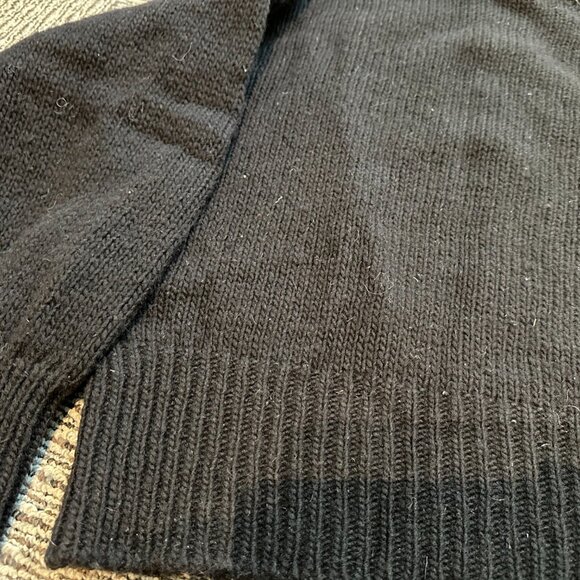 Babaa Black V-Neck Wool Sweater Cropped No. 75 - Picture 6 of 6